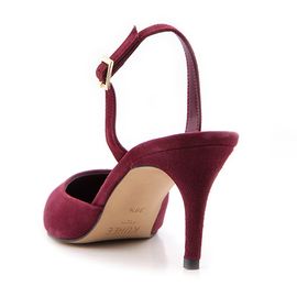 [KUHEE] Sling-back(7309) 7cm-high heels middle heel suede strap party shoes handmade shoes-Made in Korea